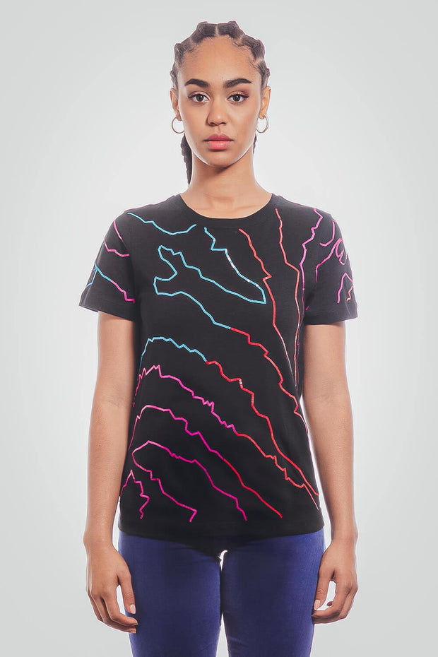 T-shirt en coton imprime géométrique_escada sport