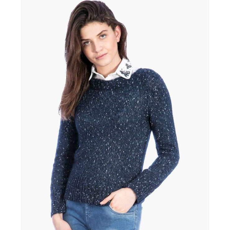 Pull bleu col bateau - Heraboutique